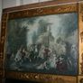 Antique Petite 19th Century French Gilt Trumeau Mirror, 1880s 40" x 17" Image 8