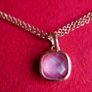 Bronzallure Milano Italy Golden Rose 18Kt Plated - Rose Quartz Necklace Image 9