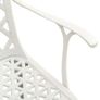 3 Piece Bistro Set Cast Aluminium White Image 6