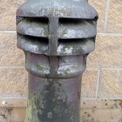 Reclaimed chimney pots pair