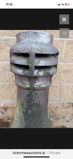 Reclaimed chimney pots pair