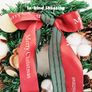 Merry Christmas Bow with Cotton Flower and Pine Cones Wreath 11.8inch Image 2