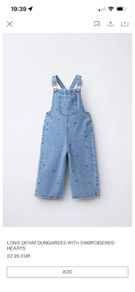 zara girls dungarees