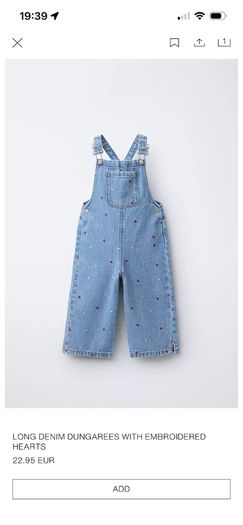 zara girls dungarees