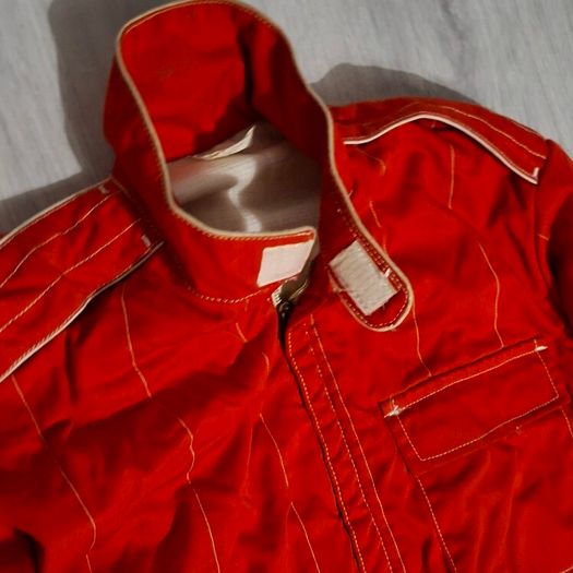 Vintage Red Racing Suit and Shoes