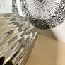 Ribbed Electroplated Ceramic Vase - Large Image 3