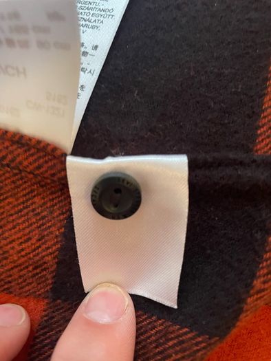 Mens Levis Red and Black Buffalo Check Shirt Long Sleeve. Size Small.