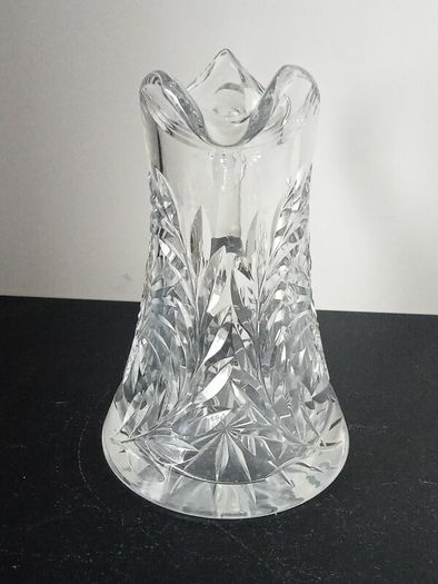 Vintage Crystal Cut Glass Pitcher Jug