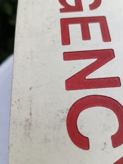 Vintage Mater Hospital Emergency Sign