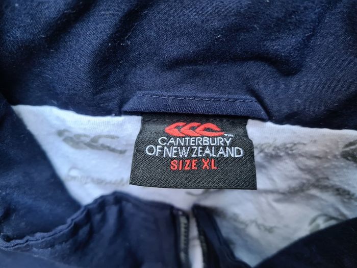 Rugby Canterbury of New Zealand blue windbreaker jacket XL