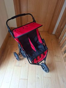 Kids play twin buggy/stroller
