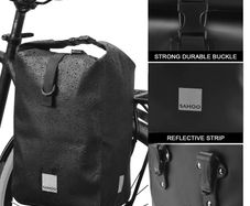 Cycling Bicycle Bike Rear Seat Trunk Bag Large Capacity Panniers Reflective Rear Bag Waterproof Bicycle Storage Bag