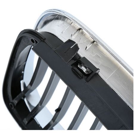 Radiator Grille Kidney Grill For BMW 5 Series E46 3 Series 4 Door 2002-2005 Double Bar Chrome
