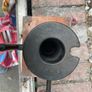 This item is a vintage brass steam jacketed calorimeter / steam boiler apparatus, manufactured by Philip Harris & Co Ltd (Birmingham & Dublin) for use in physics and thermodynamics educational laboratories. Image 2