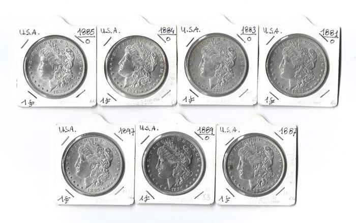 USA Morgan's dollar 1878-1921 genuine silver coins