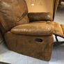 Brown Leather One-Seater Sofa Image 6