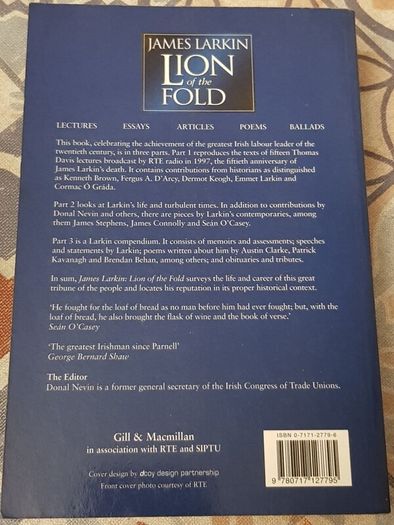 James Larkin: Lion Of The Fold, Ed. Donal Nevin