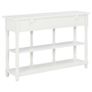 Console Table White 120x30x76 cm MDF Image 4