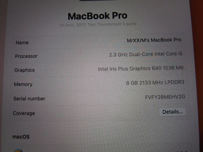 Apple Macbook Pro 2017