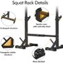 Squat Rack Barbell Stands Free Bench Press Strength Training Dumbbell Racks Height Adjustable Weight Lifting Rack for Home Gym MULTIPLE COLOURS AVAILABLE (FREE POSTAGE) Image 3