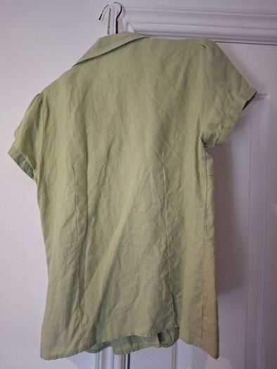 Green linen blouse Size M