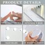SALE Hollywood Mirror with Bluetooth 15 LED Dimmable Bulbs Hollywood Vanity Mirror with Lights Lighted Makeup Mirror with USB Charging Port and 10X Magnifier Mirror Touch Screen Image 3