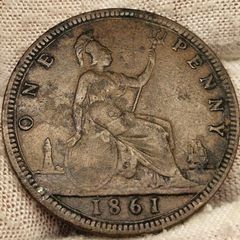 Great Britain 1861 Penny Coin