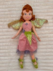 Disney Prilla Fairies Soft Plush Disney Store Fairy Doll dirty approx. 52 cm. Used Please see photos