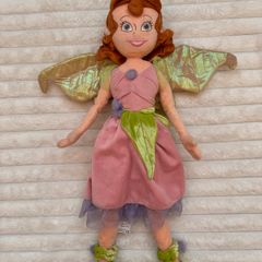 Disney Prilla Fairies Soft Plush Disney Store Fairy Doll dirty approx. 52 cm. Used Please see photos