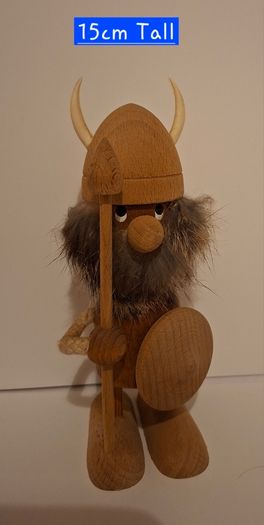 Rare Wooden Viking Warrior (Made in Denmark)