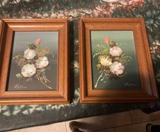 Flower paintings free postage