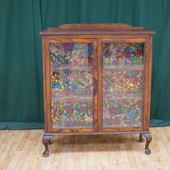 Quality Oak Glazed Display Cabinet