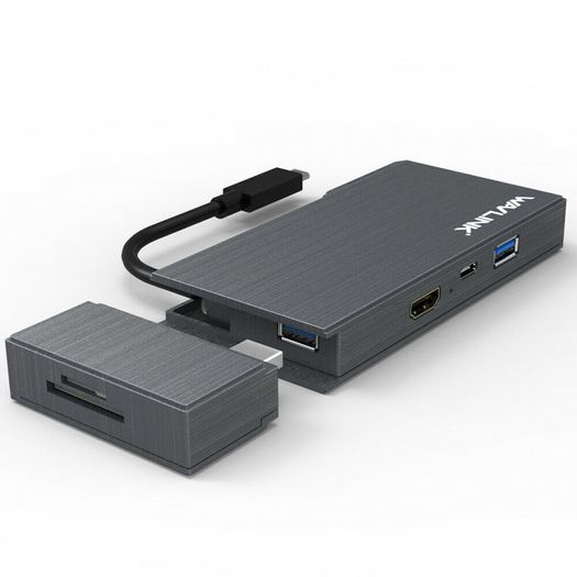 Wavlink USB 3.1 Type-C Mini Docking Station Power Delivery/HDMI UHD 4K/Card Reader/Gigabit Ethernet (Brand New/Warranty)