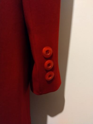 Red Wool Blazer Coat