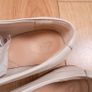 Clarks Off-White Cream Woven Canvas & Leather Toe-Cap Oxford Shoes Brogues 6.5UK/40EU Image 4