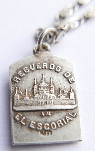 Vintage Catholic Pendant on Sterling Silver 925 Necklace length 20" - 4,6g