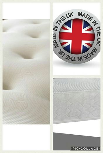 King-size bed and memory foam mattress
