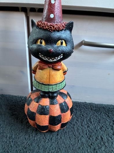 Vintage cat Halloween ornament