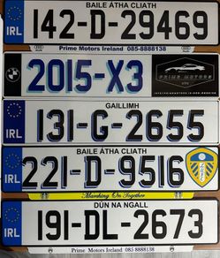 registration plates