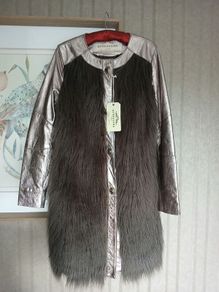 Urbancode London coat Genuine leather& faux fur New with tags