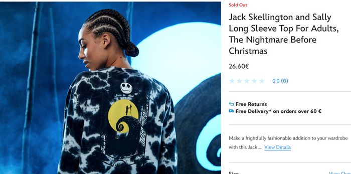 Disney Parks Jack Skellington long sleeve t-shirt