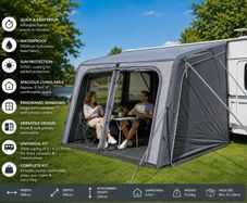 Inflatable caravan awning 340cm x 250cm