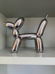 Chrome Balloon dog ornament or figurine