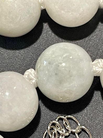 sterling silver necklace with Jadeite