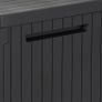 NEW SALE | Outdoor 96% recycled Small Balcony Garden Furniture Storage Box Grey Wood Panel Effect | Fade Free | All Weather Resistant | Safe and Secure | Zero Maintenance Image 3