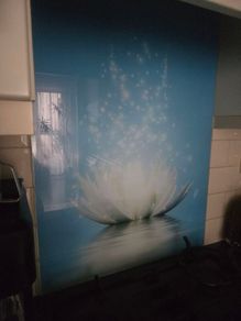 glass splashback