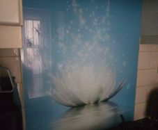 glass splashback