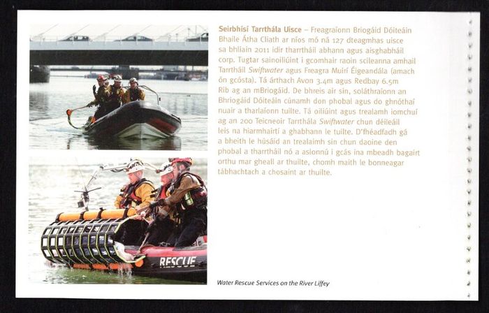 2012 Ireland 150th Anniversary of the Dublin Fire Brigade (DFB) Commemorative Stamp Booklet Mint Never Hinged (MNH)