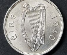 Ireland 1940 Silver Florin Excellent Coin