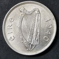 Ireland 1940 Silver Florin Excellent Coin